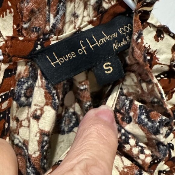 House Of Harlow 1960 Nicole Richie Flutter Sleeve Mock Neck Baby Doll Dress - Picture 8 of 12